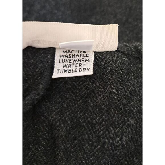 Artists & Revolutionaries Womens Large Cropped Wool Vest Dark Gray MINIMALIST - Picture 7 of 7